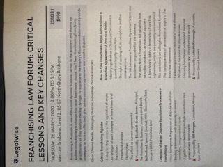 Franchising Law Forum: Critical Lessons and Key Changes Franchising Law Forum: Critical Lessons and Key Changes